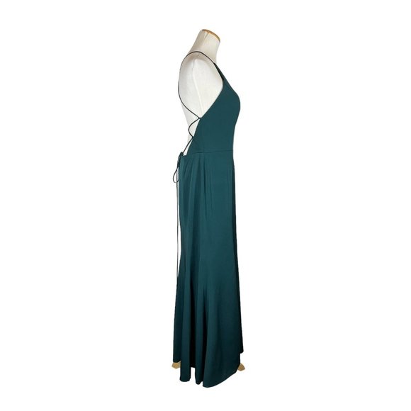 Jenny Yoo Collection Size 10 Green Dress Gown Strappy Tie Back - Picture 9 of 11